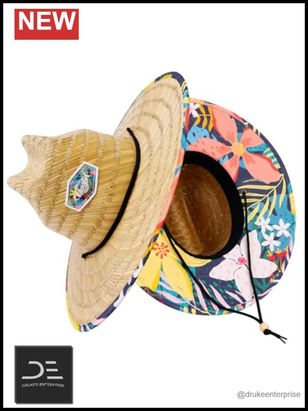Straw Wide Brim Sun Hat UPF 50+ Unisex Beach Fishing Hat